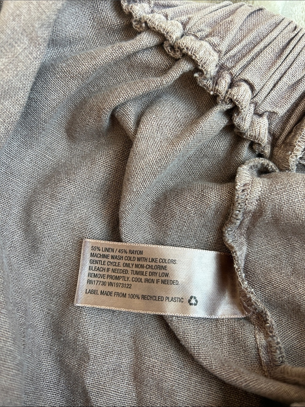 Universal Thread Button-Front A-Line Skirt in Taupe Brown - Picture 4 of 4